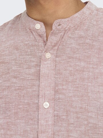 Only & Sons Slim Fit Hemd 'ONSCaiden' in Braun