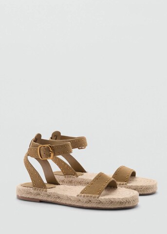 MANGO Strap Sandals 'Cali' in Brown