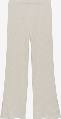 MANGO Szeroka nogawka Spodnie 'LIME' w kolorze beżowy: przód