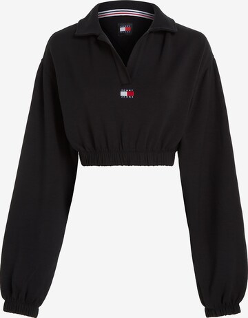 Tommy Jeans Sweatshirt 'Badge' in Black: front