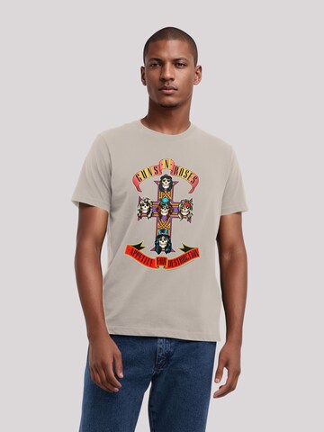 F4NT4STIC Shirt 'Guns 'n' Roses Appetite For Destruction' in Beige: front