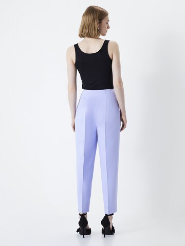 Ipekyol Loose fit Pleat-Front Pants in Purple