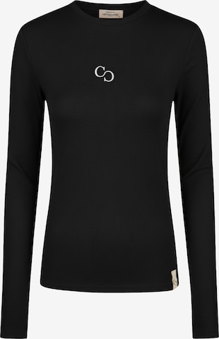 Cotton Candy Langarmshirt in Schwarz: Vorderseite