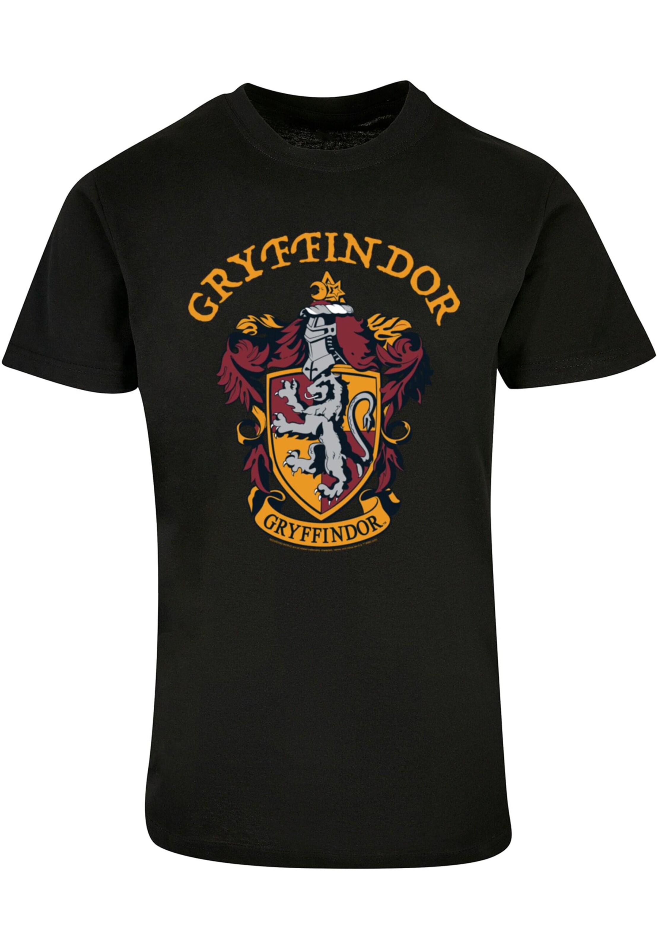 ABSOLUTE CULT Shirt 'Harry Potter - Gryffindor Crest' in Black: front