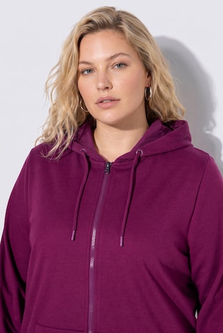 Ulla Popken Sweat jacket in Pink