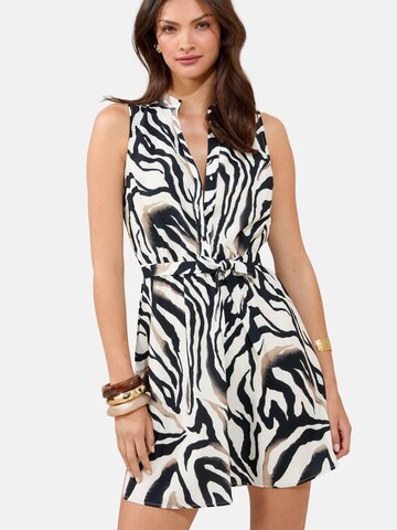 Lipsy Shirt Dress in White: front