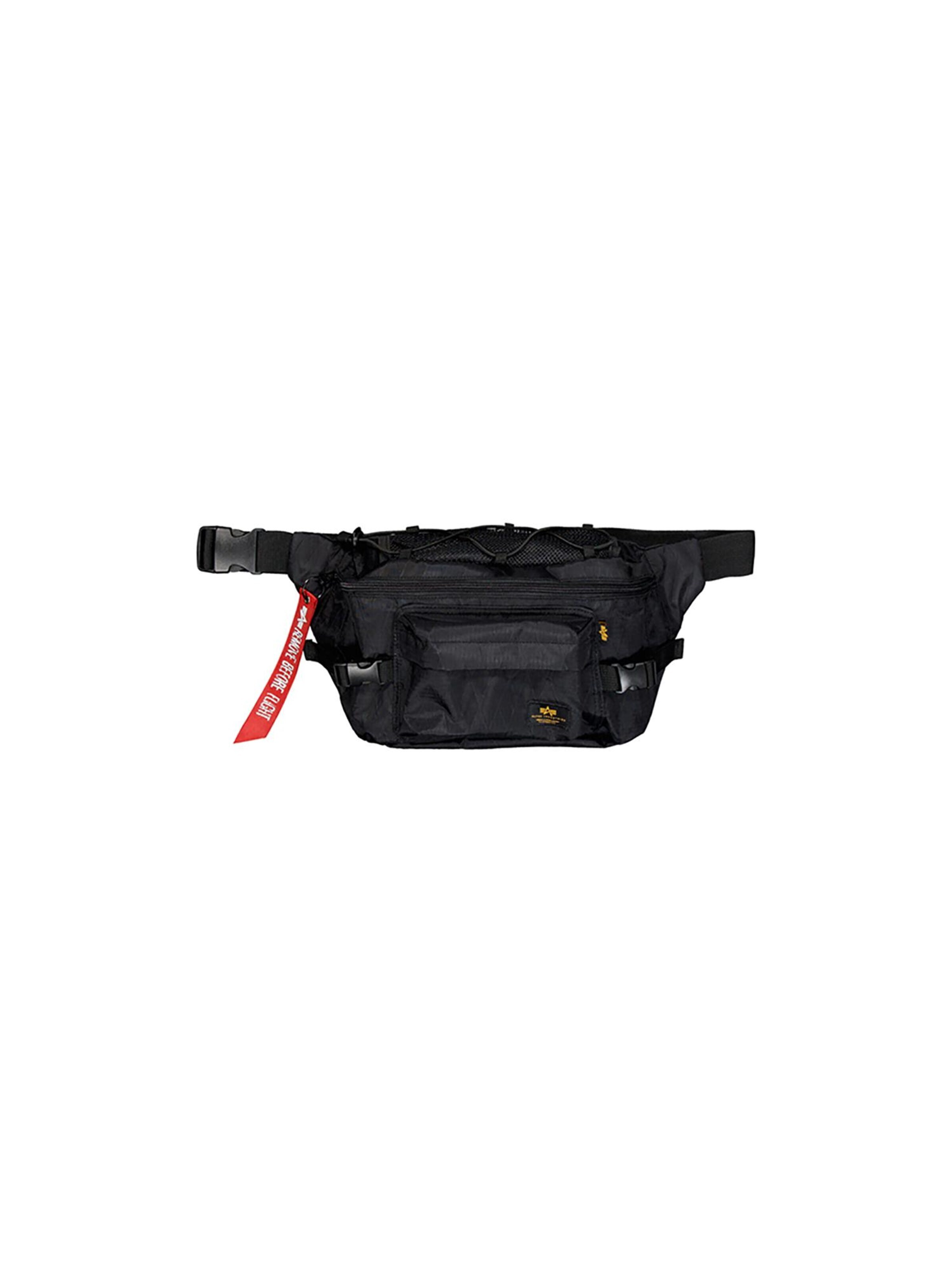 ALPHA INDUSTRIES Olkalaukku 'Combat' värissä musta: etupuoli