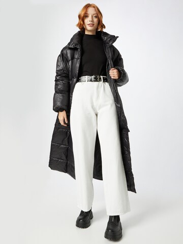 River Island Wintermantel in Zwart