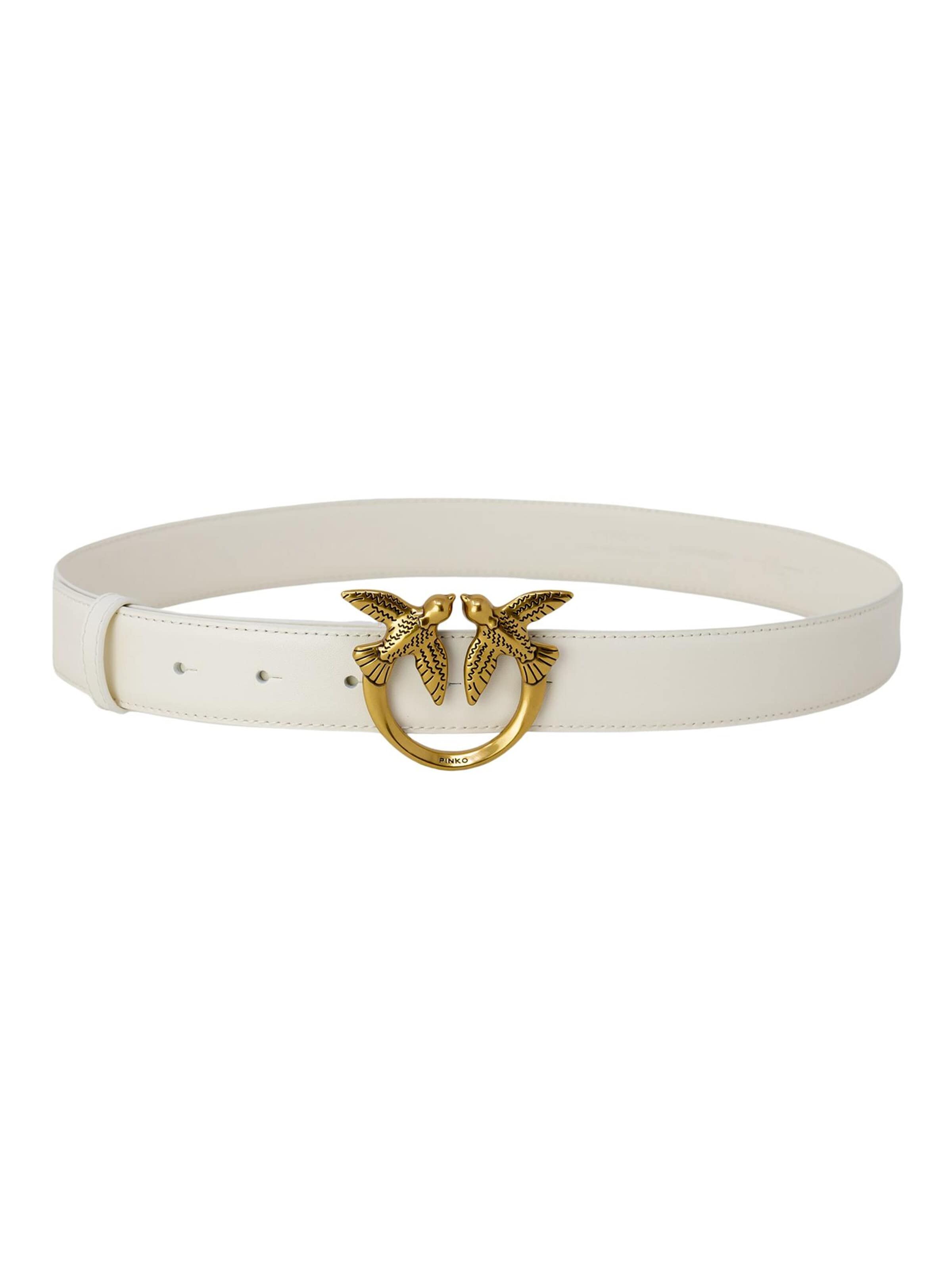 PINKO Riem 'ALTA LOVE BIRDS IN PELLE' in Beige: voorkant