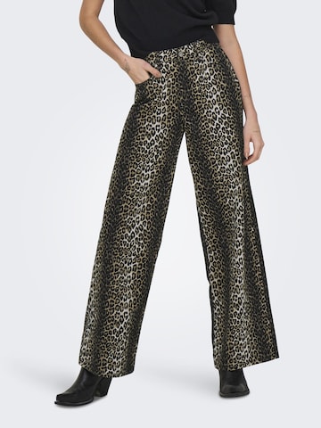 ONLY Wide leg Broek 'ONLMADISON' in Zwart: voorkant