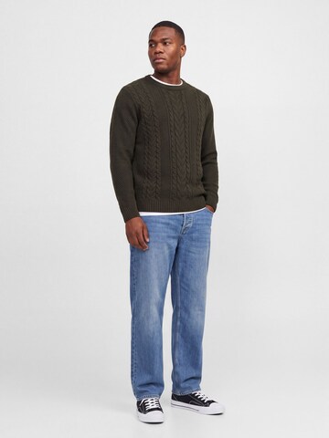 JACK & JONES Pullover 'JJJames' i grøn