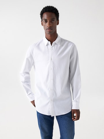Salsa Jeans Regular fit Overhemd in Wit: voorkant
