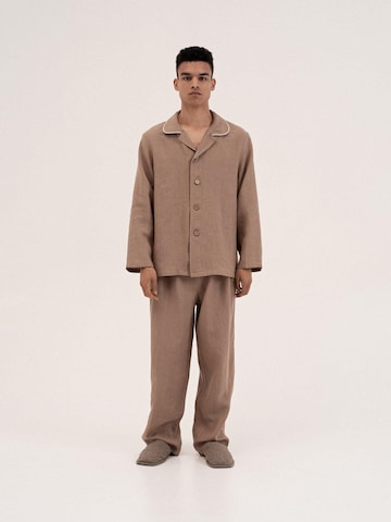 AmourLinen Pajamas long 'Harry' in Beige