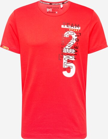 CAMP DAVID T-Shirt in Rot: predná strana