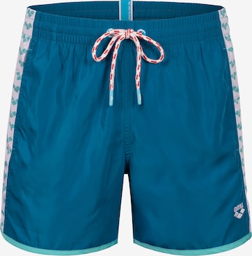 ARENA Board Shorts 'TEAM STRIPE' in Blue: front