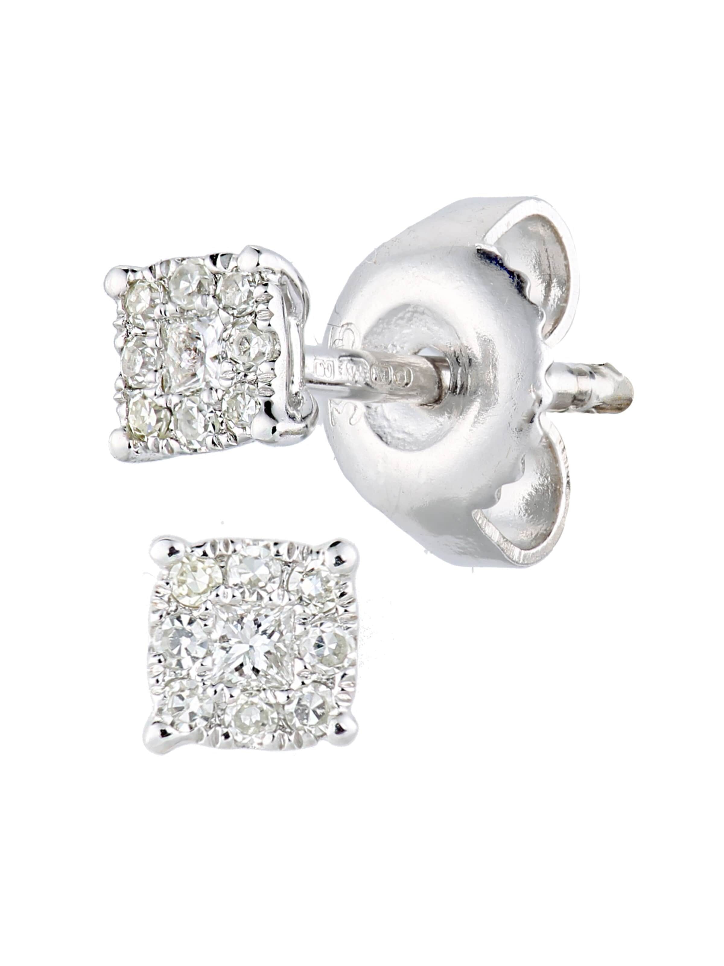 DIAMANT LETERNEL Earrings 'Ohrringe aus 375 Weißgold mit 0.1 Karat Diamant' in One size in Silver, Item view
