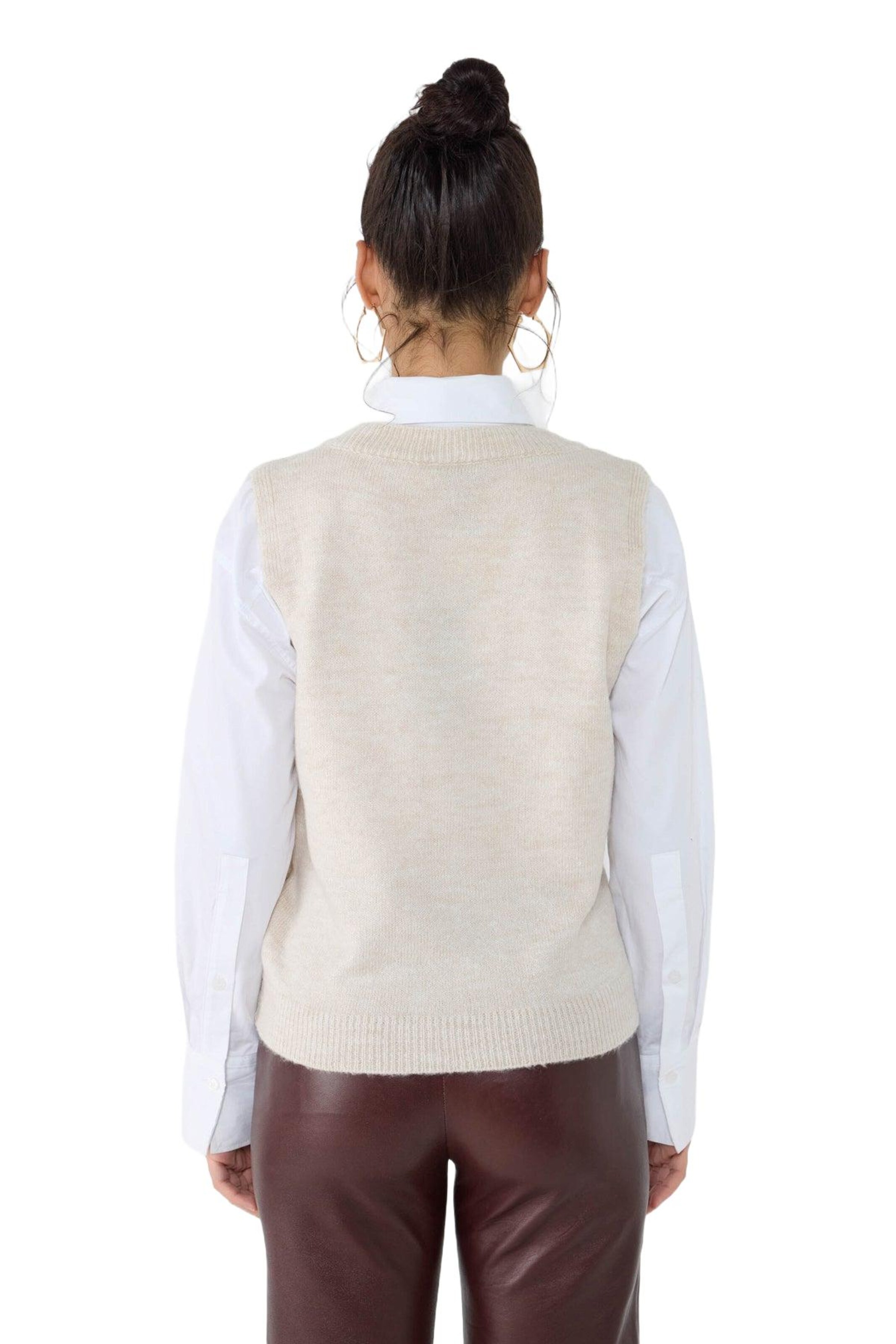 No Matter What Pullover in Beige