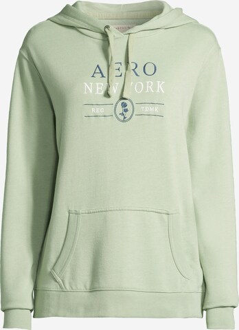 Sweat-shirt 'MOVED ON' AÉROPOSTALE en vert : devant