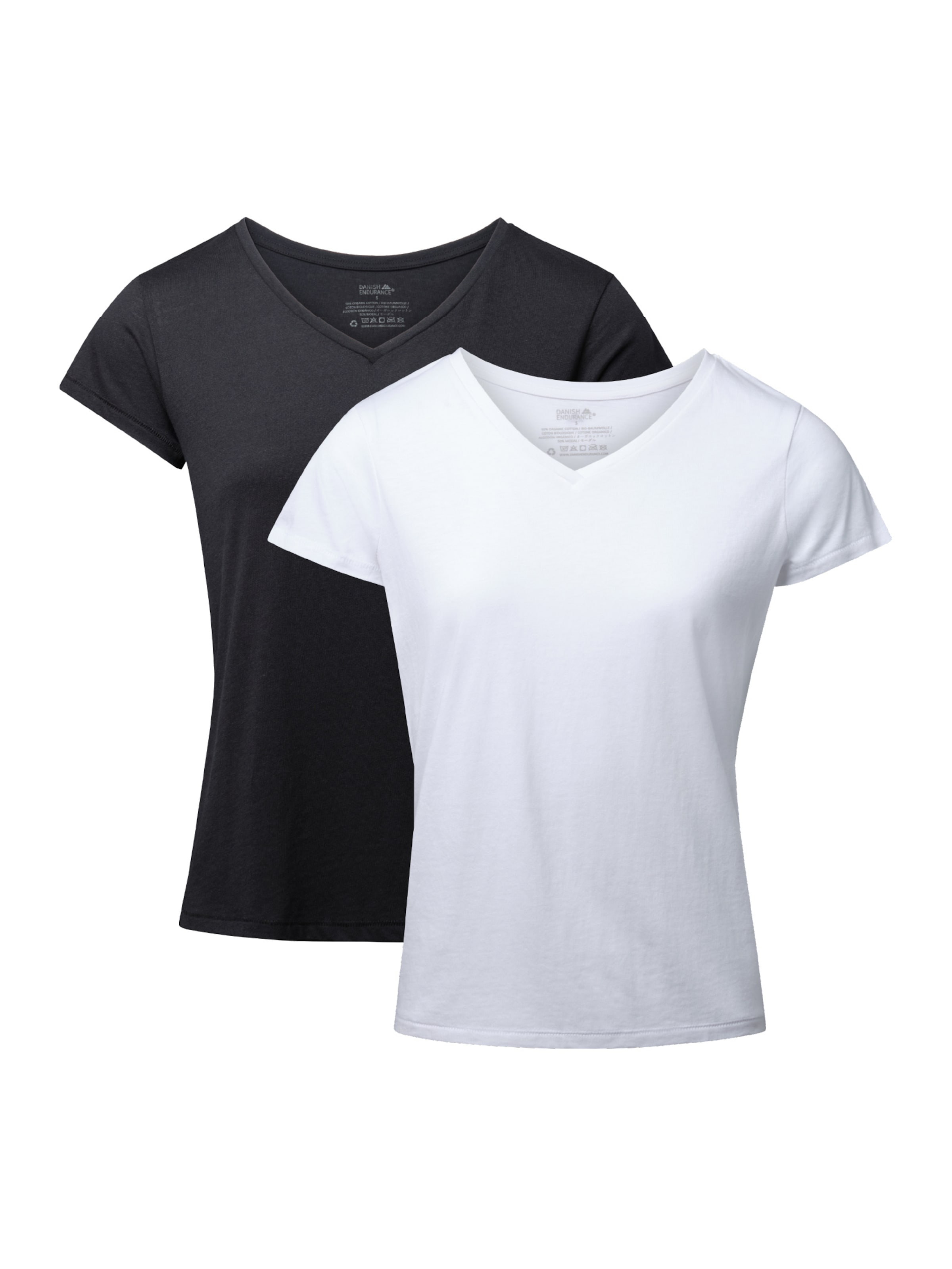 DANISH ENDURANCE Shirts 'V' i sort: forside