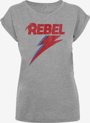 F4NT4STIC Shirt 'David Bowie' in Grau: Vorderseite