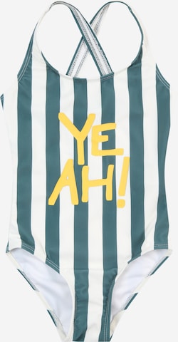 Only Mini Swimsuit 'KMGHOLIDAY' in Green: front