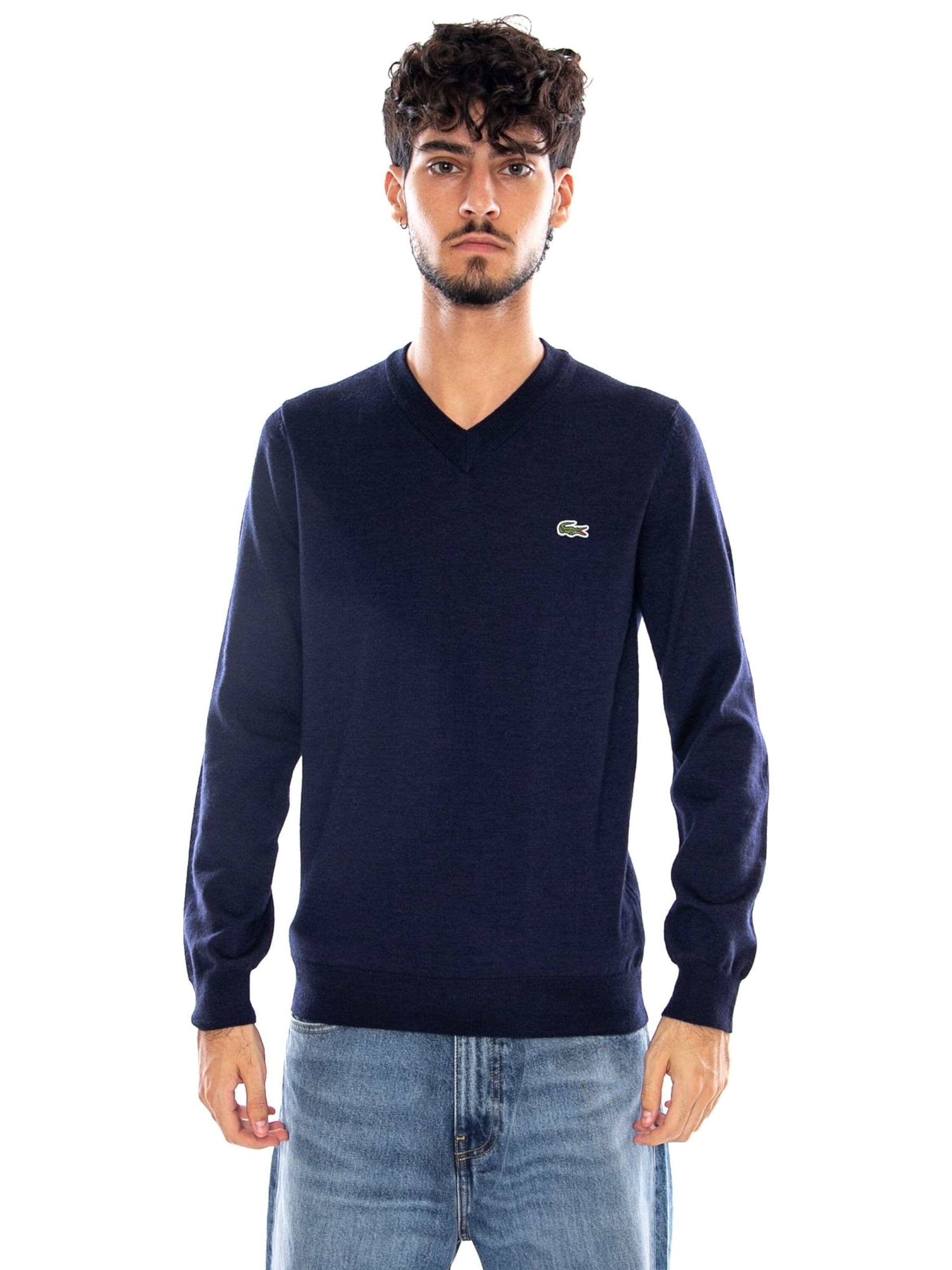 LACOSTE Sweter 'PULLOVER BLUE' w kolorze niebieski: przód