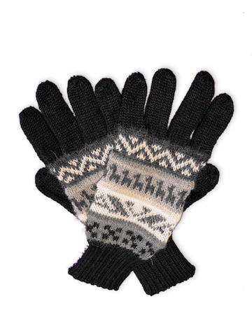 Posh Gear Vingerhandschoenen 'Guantilissi' in Zwart: voorkant