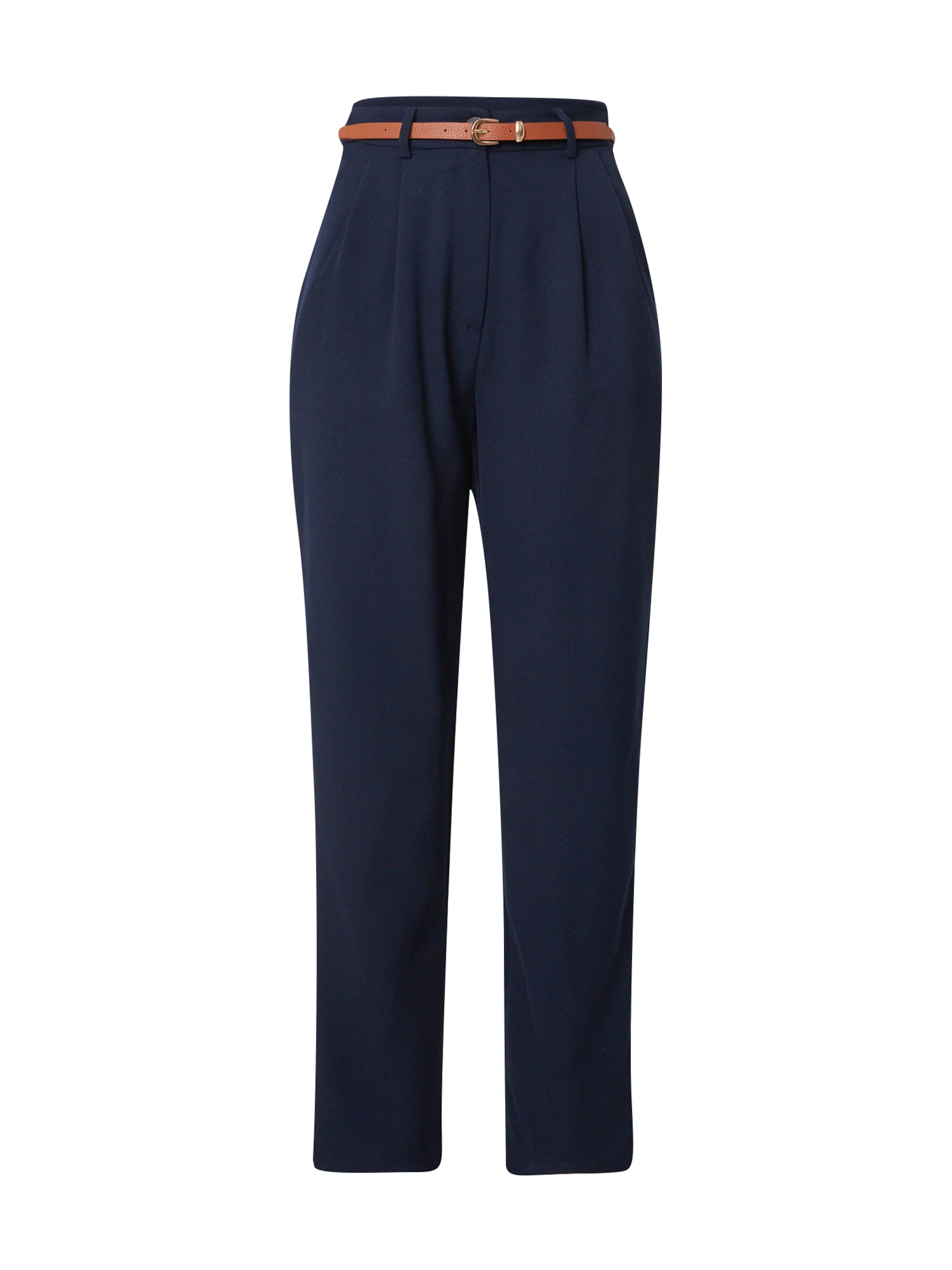 ABOUT YOU Trousers with creases 'Nina' in Blue: front