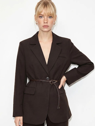 Bianco Lucci Blazer en 36 en marron, Vue avec produit