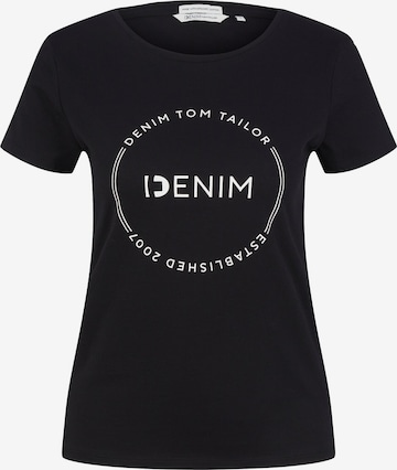 T-shirt TOM TAILOR DENIM en noir : devant
