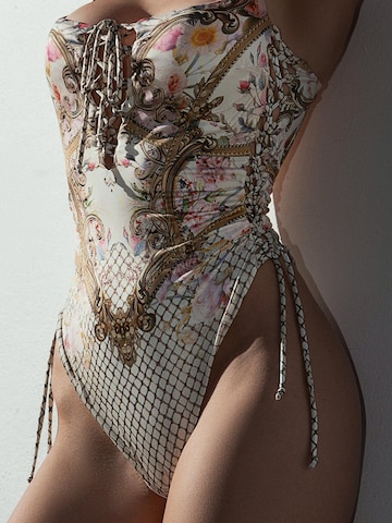 Maillot de bain 'BAROQUE FLOWERS' JIORO en mélange de couleurs