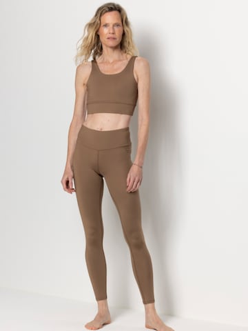 Hey Honey Leggings 'Unicolor' in Braun: Vorderseite