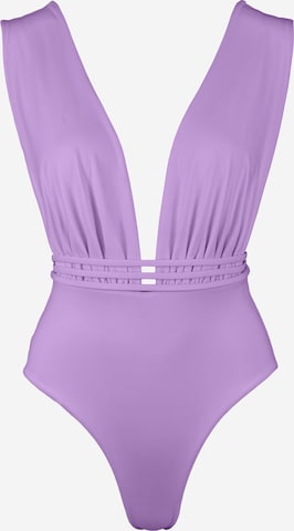 SEA ME SWIM High neck Badeanzug 'ARIDÈE' in Lila: Vorderseite