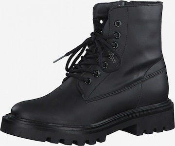 TAMARIS Lace-Up Ankle Boots in Black: front