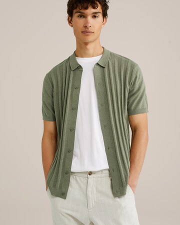 WE Fashion Regular fit Ing - zöld: elől