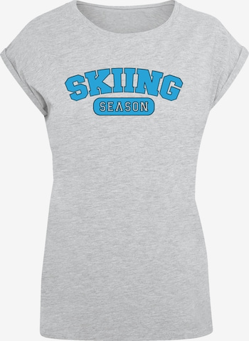 T-shirt 'Skiing Season Winter Sport' F4NT4STIC en gris : devant