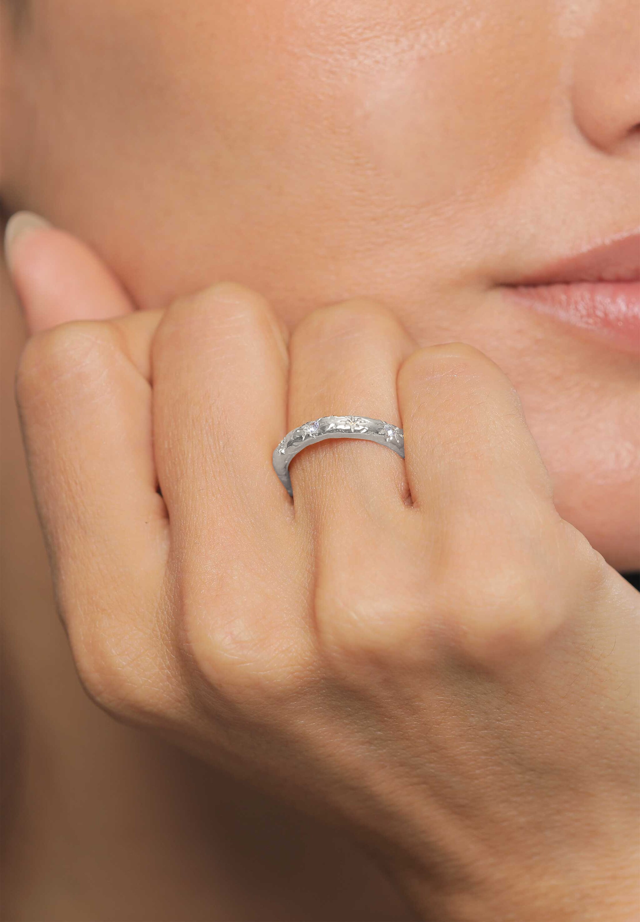 Haze&Glory Ring 'Starlover' in Silver: front