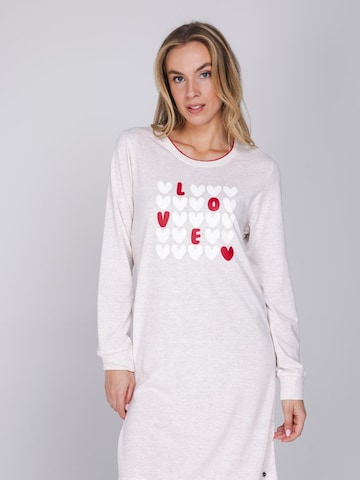 Rebelle Nachthemd 'Endless Love' in Beige