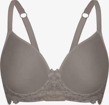 sassa T-shirt Bra 'CLASSIC LACE' in Brown: front