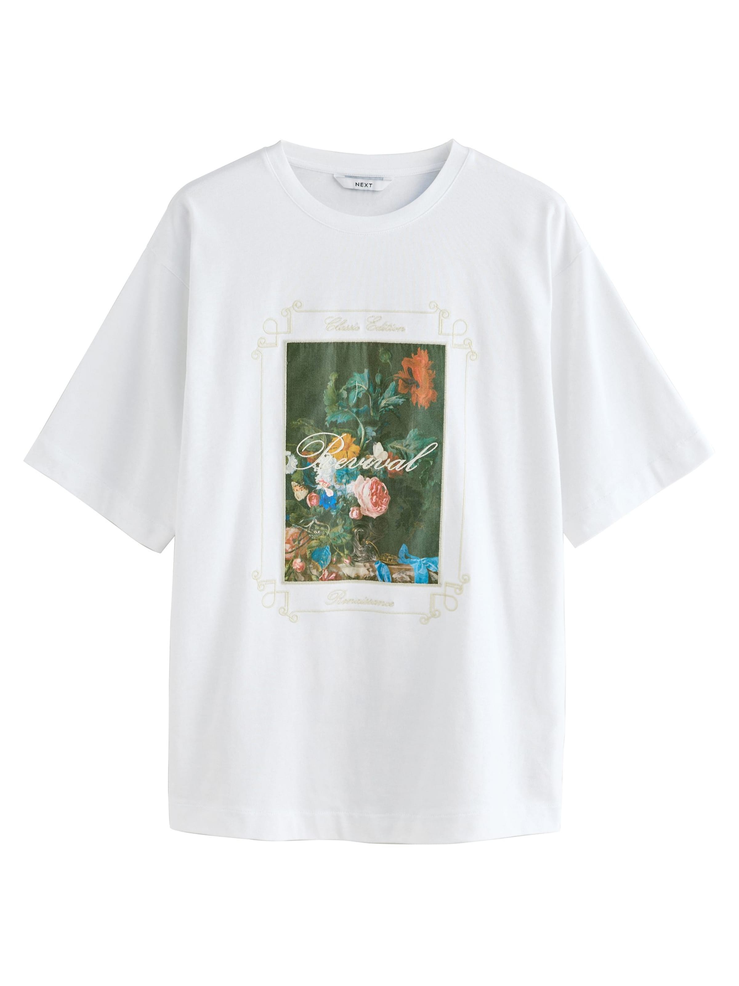 Next T-Shirt in mischfarben / weiß, Produktansicht