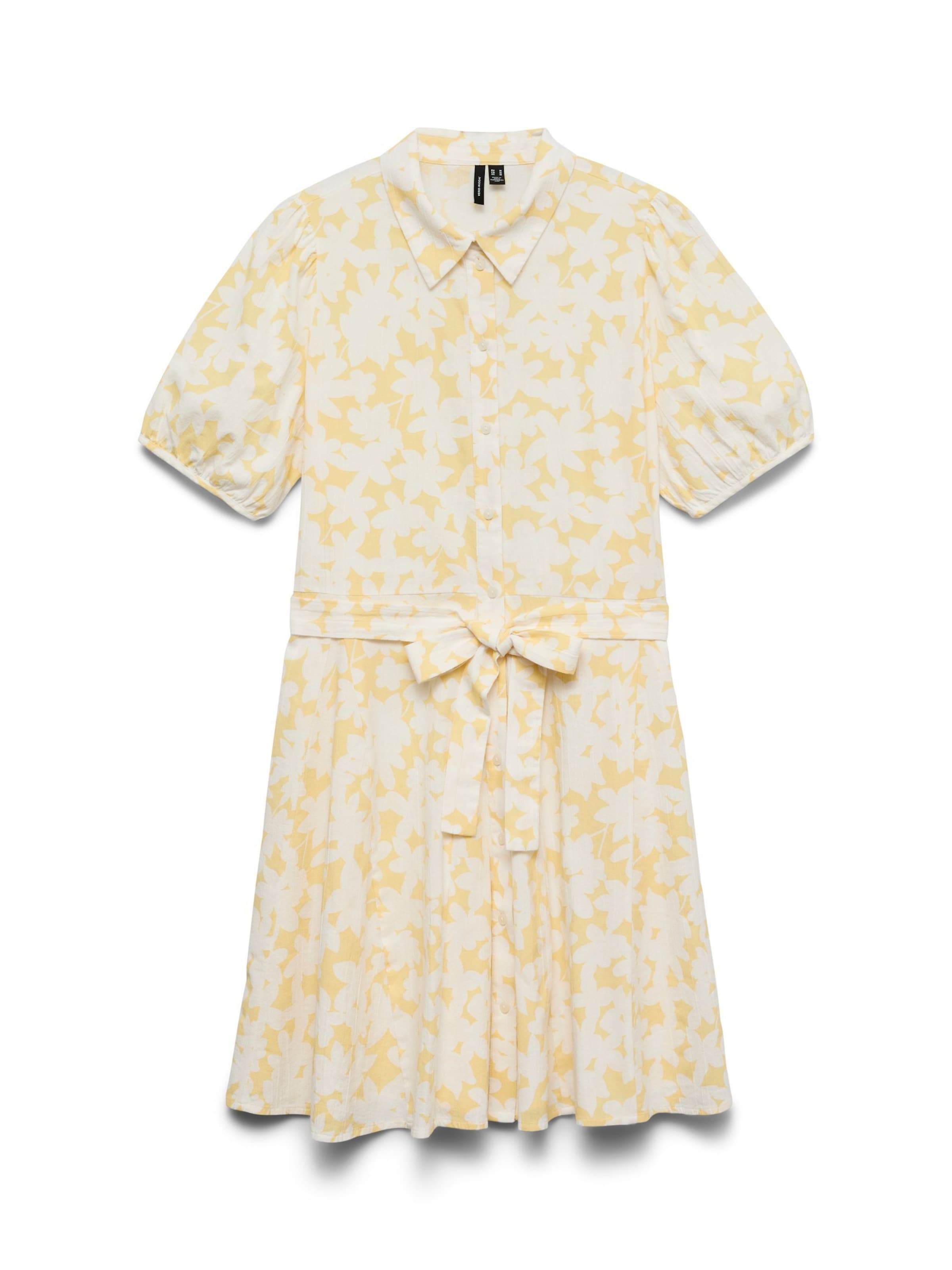 Abito camicia 'VMDicthe' di VERO MODA in giallo: frontale