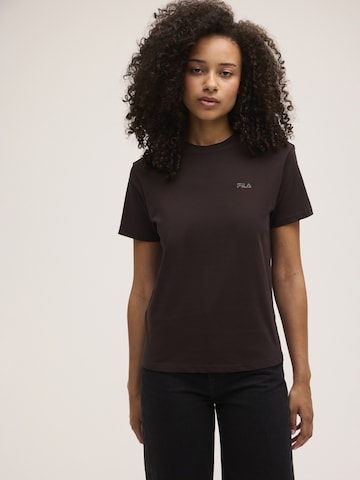 FILA Shirt 'LIGNANO tee'‌‌‌ in Braun: Vorderseite