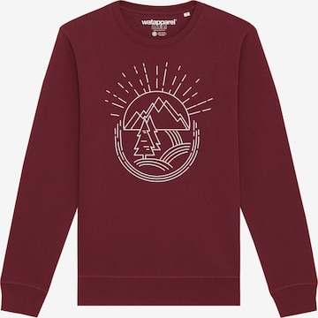 Felpa ' Natur ist schön ' di Watapparel in rosso: frontale