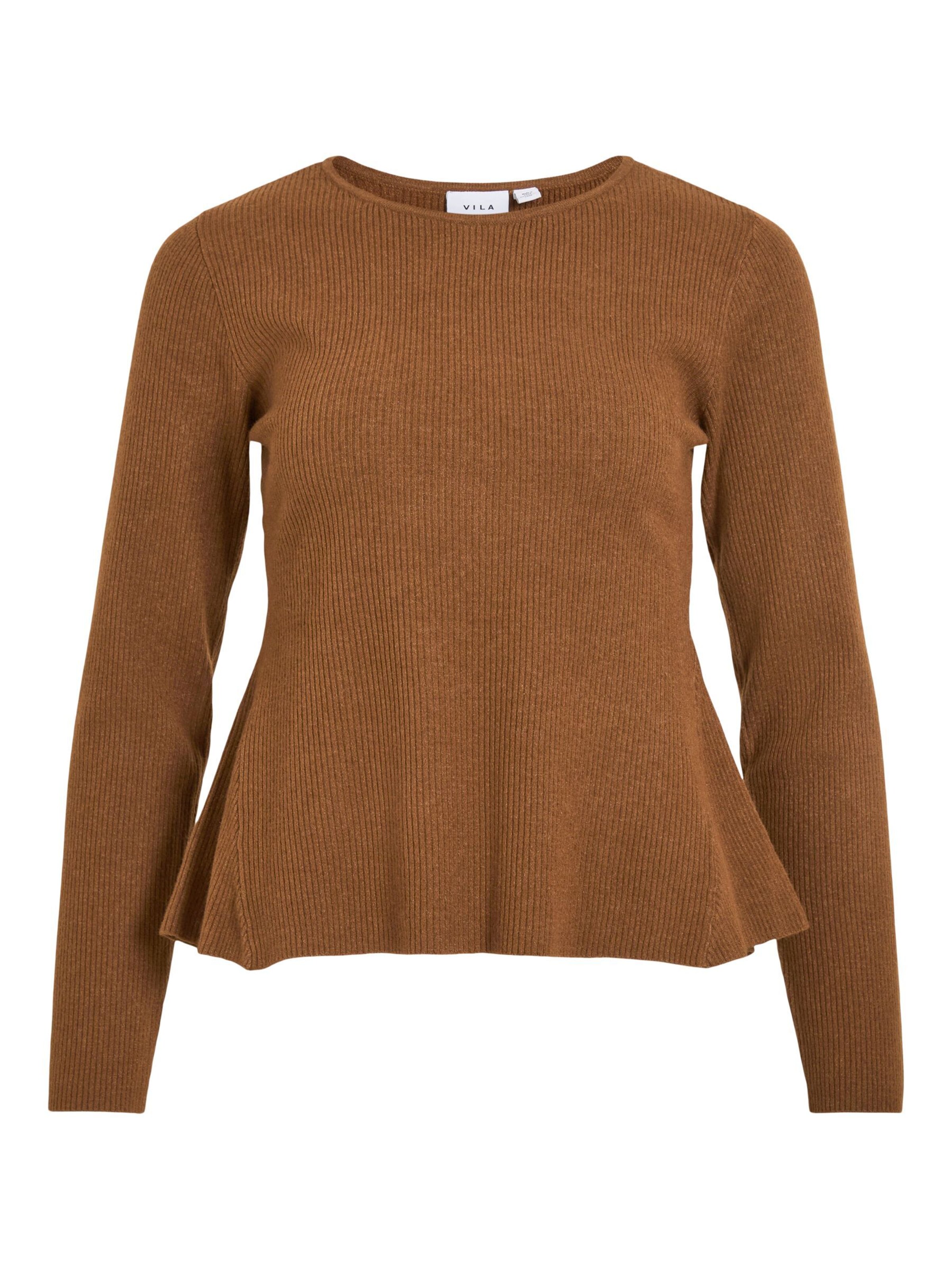 VILA Sweater 'VIMable' in Brown: front