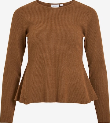 VILA Sweater 'VIMable' in Brown: front