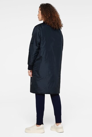 SENSES.THE LABEL Lange Jacke im Blouson-Stil in Blau