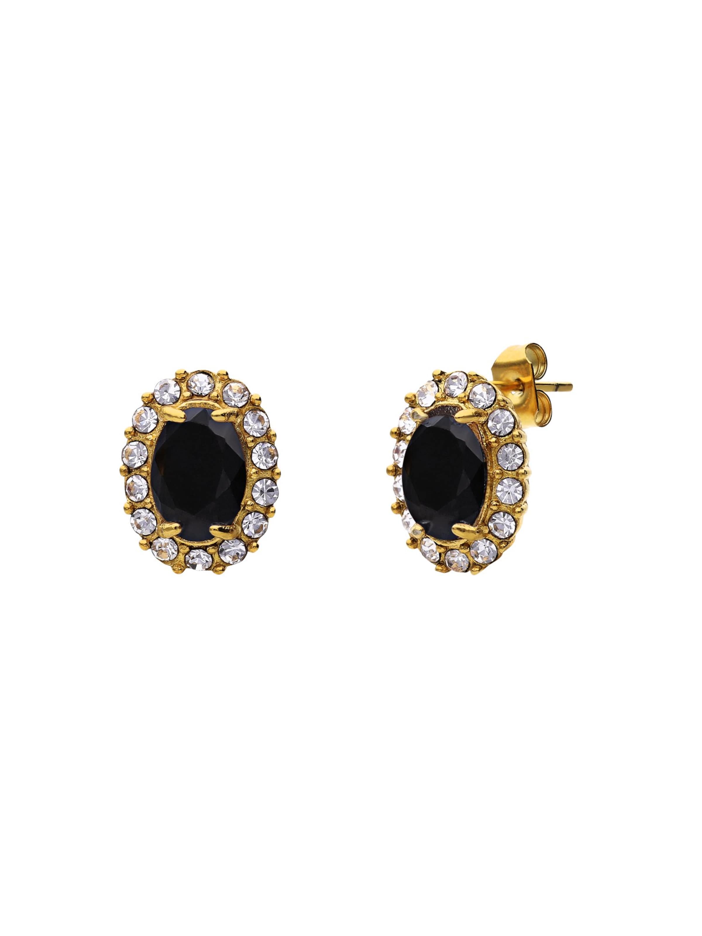 Lucardi Earrings in Gold: front