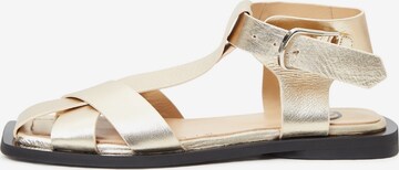 CESARE GASPARI Sandals in Gold: front