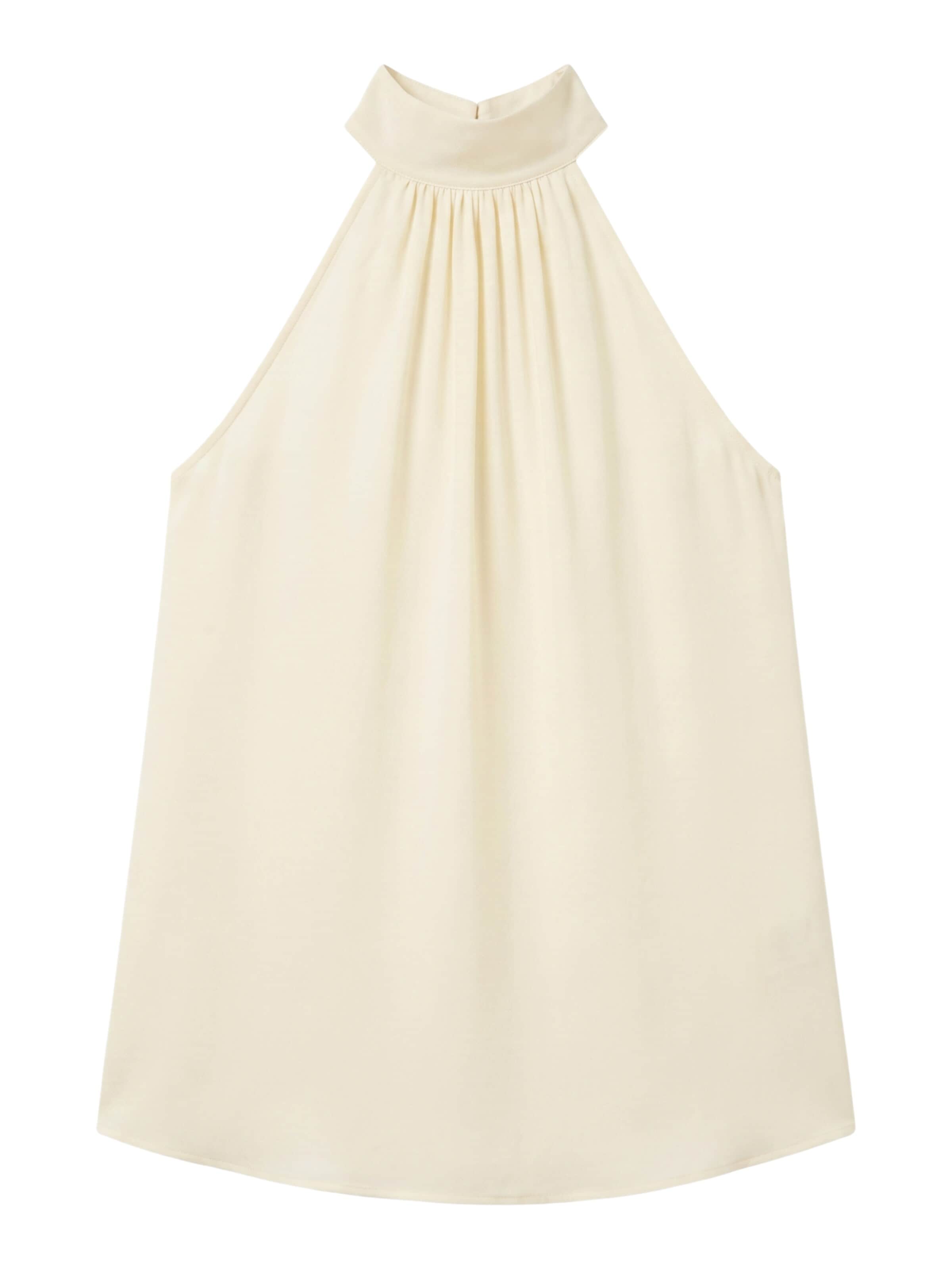 Lilysilk Blouse 'Seidengeorgette Top mit Neckholder' in Wit: voorkant