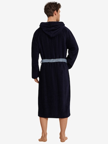 SCHIESSER Long Bathrobe in Blue